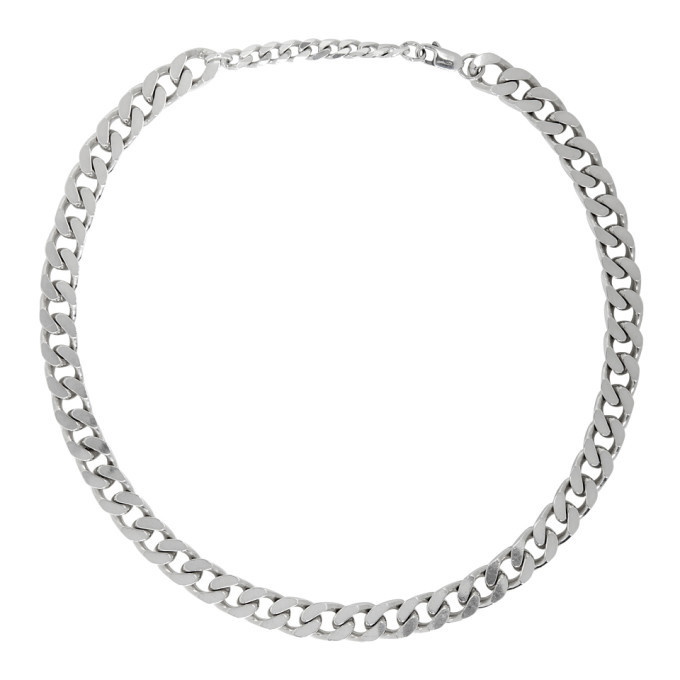 Photo: Bottega Veneta Silver Thick Chain Necklace