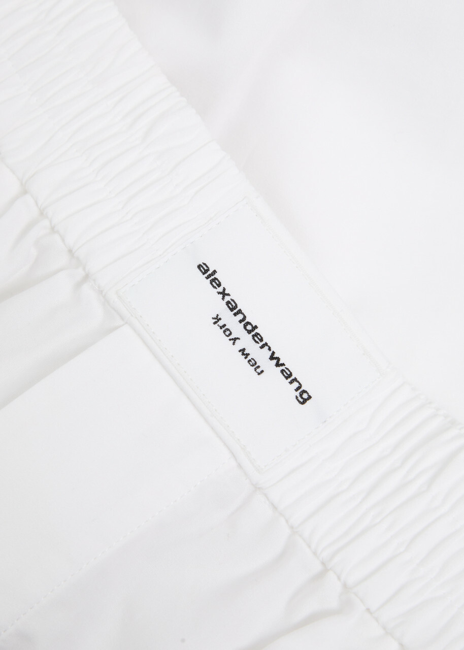 Alexanderwang.t Classic Boxer Cotton-poplin Shorts White