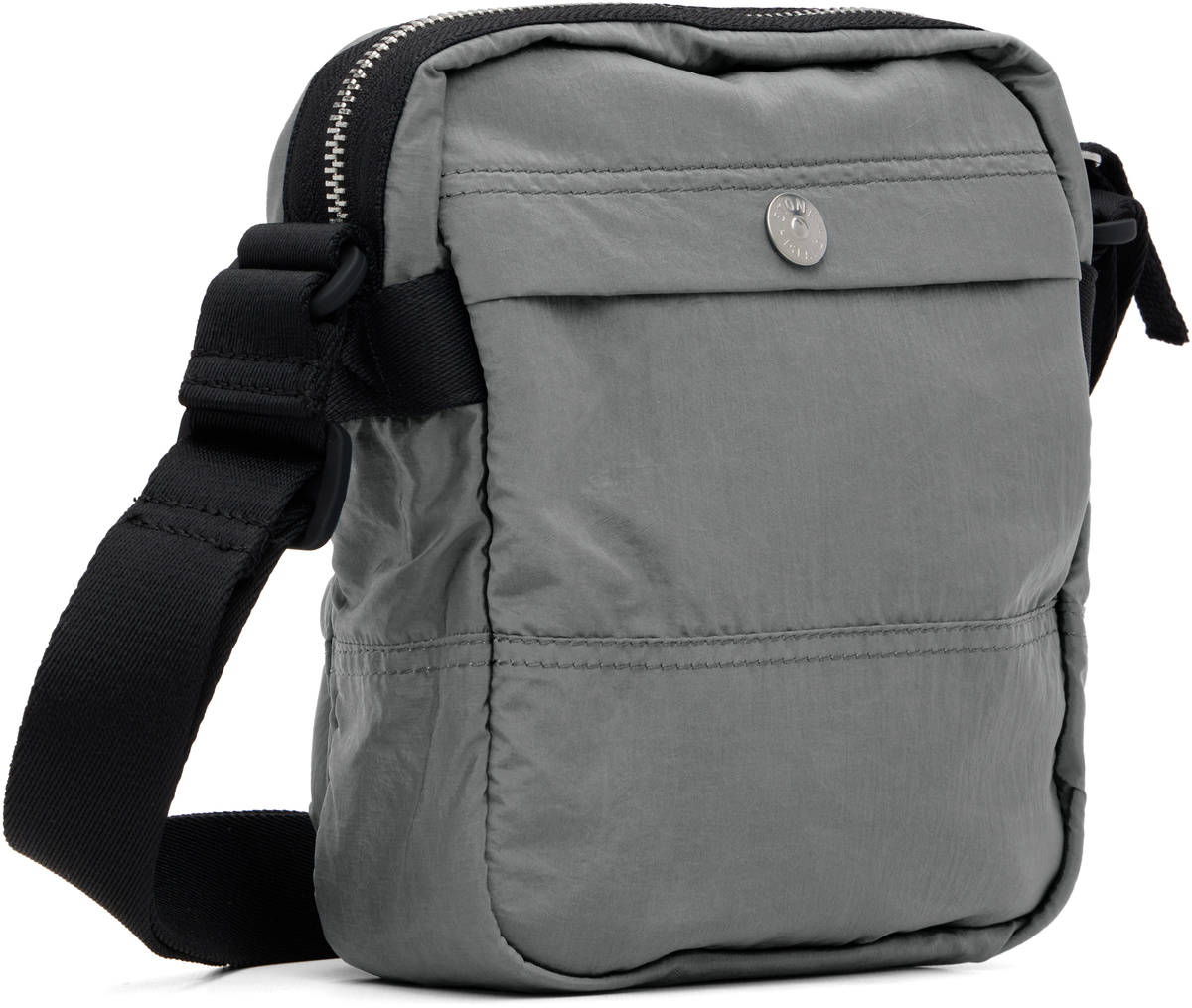 Stone Island Gray 9200015 Coated Nylon Metal ECONYL Pouch Stone Island