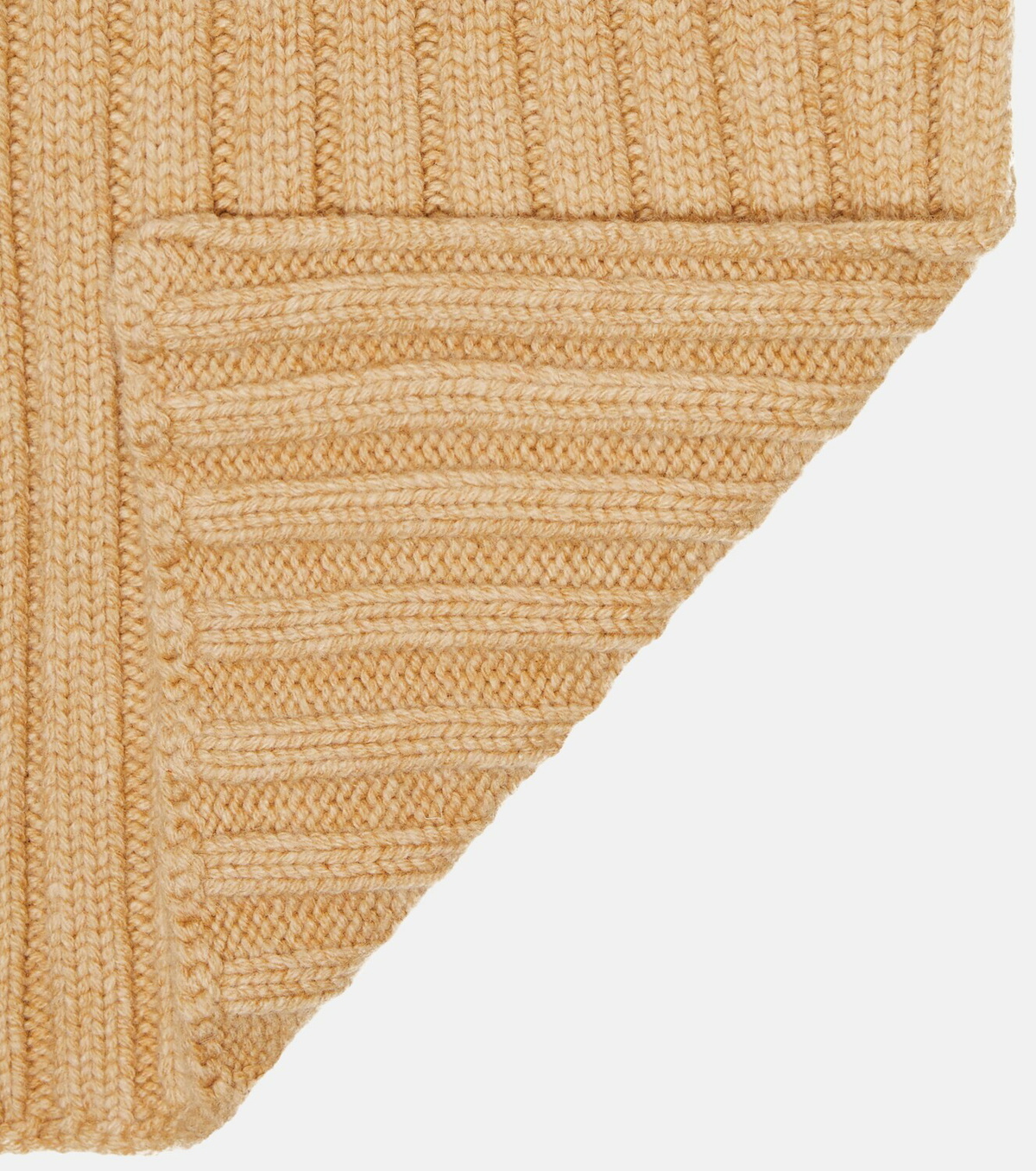Patou Ribbed-knit wool and cashmere scarf
