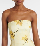 Emilia Wickstead Laelia floral strapless corset gown