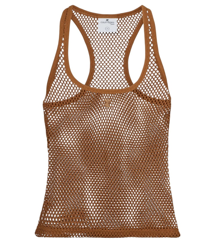 Photo: Courrèges Scuba cotton mesh tank top