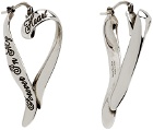 Acne Studios Silver Heart Hoop Earrings