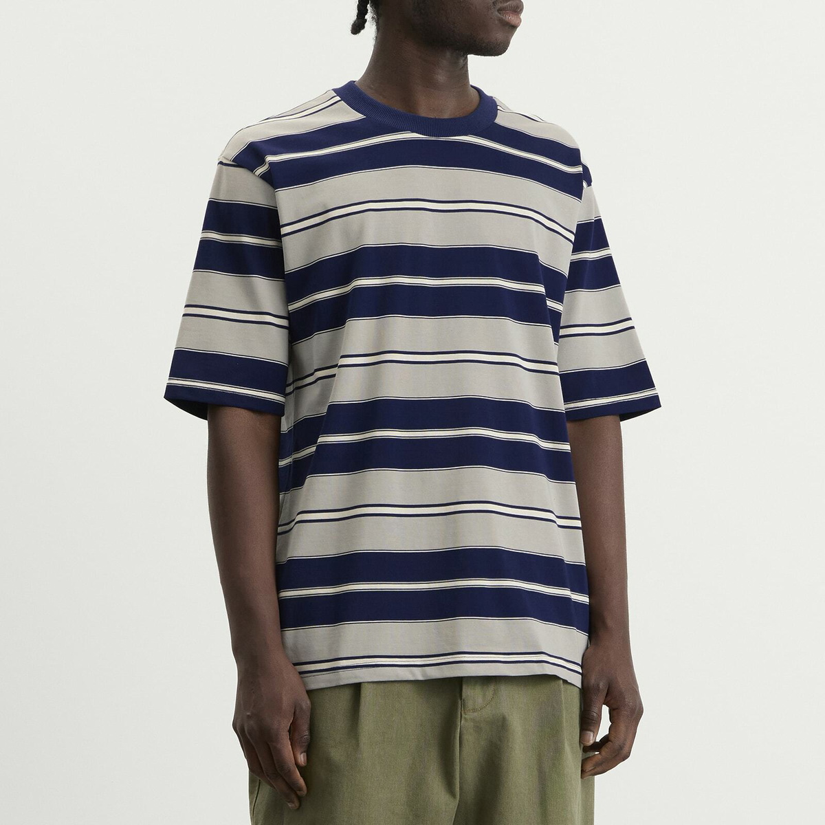 Bound Men's Nautico Stripe T-Shirt in Blue Stripe