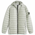 Stone Island Men's Lightweight Hooded Down Jacket in Grey