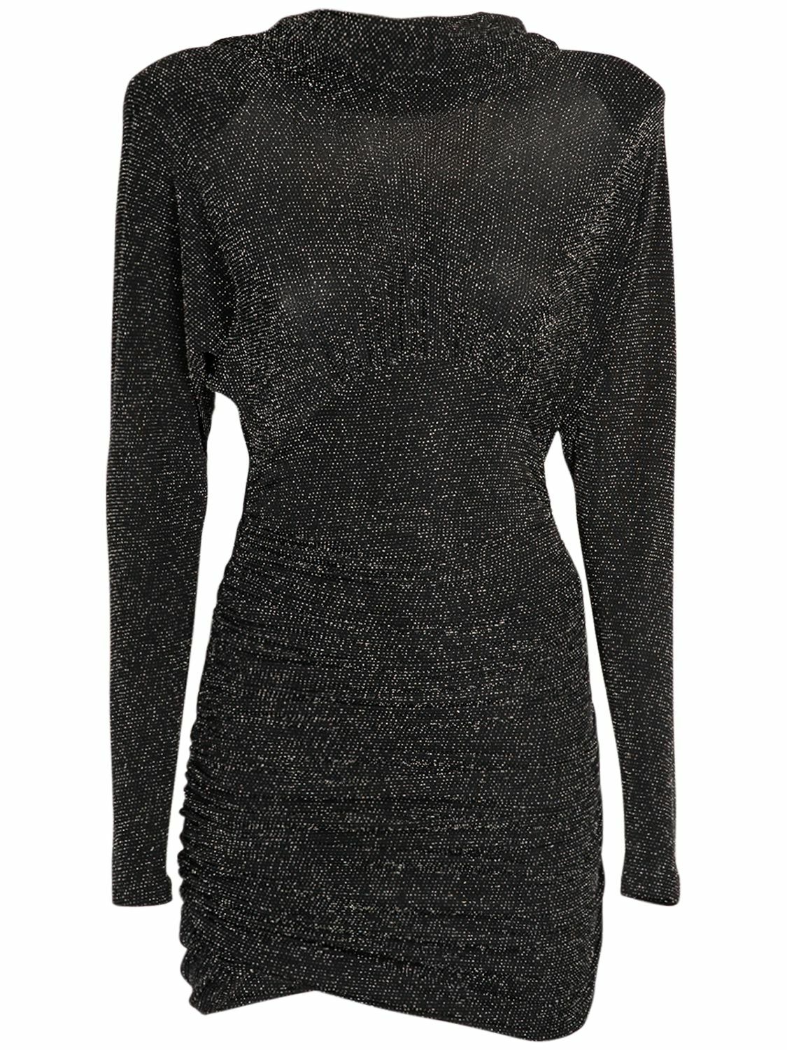 SAINT LAURENT - Glittered Jersey Mini Dress Saint Laurent SAINT LAURENT - Glittered Jersey Mini Dress Saint Laurent
