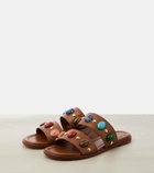 Gianvito Rossi Shanti embellished leather sandals