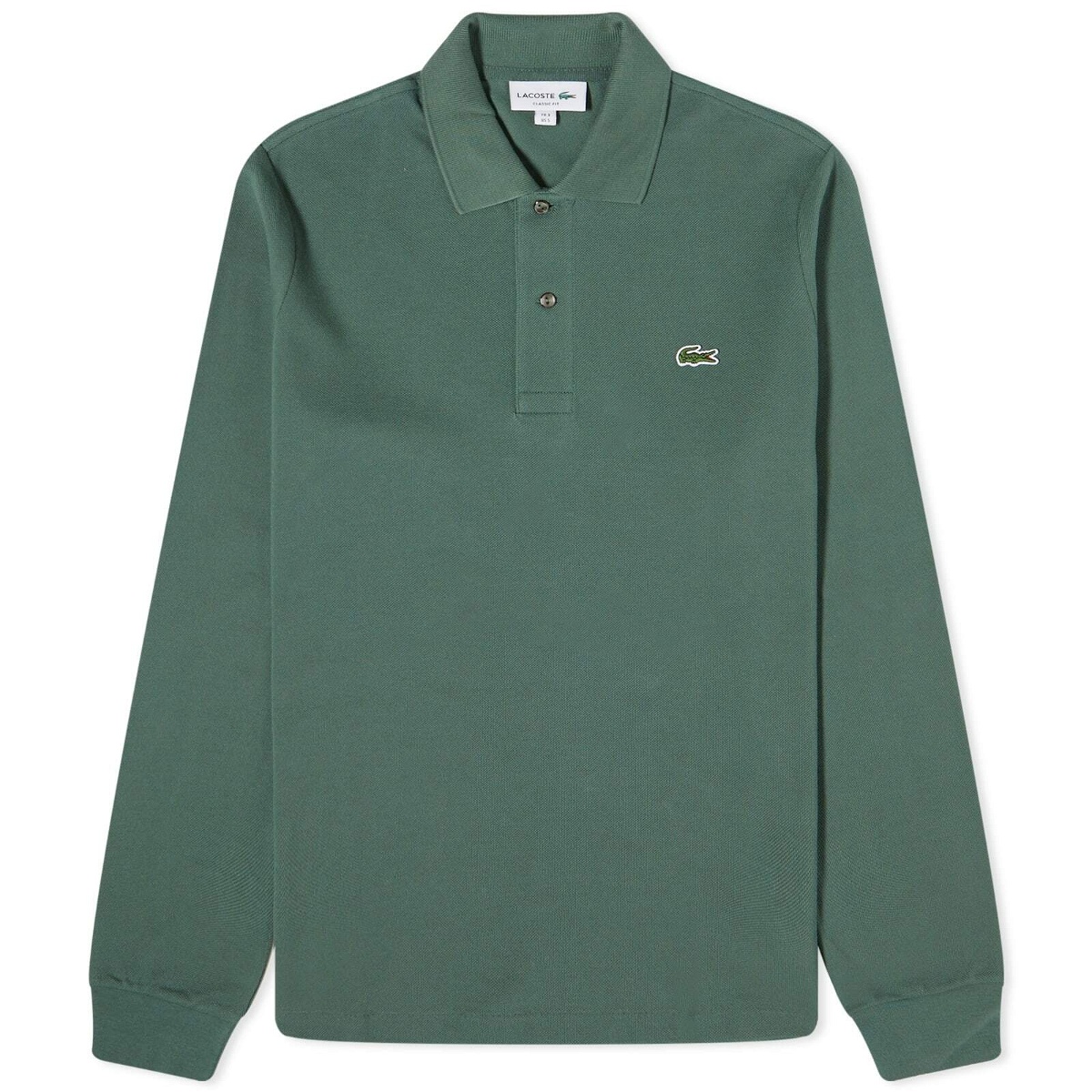 Photo: Lacoste Men's Classic L13.12 Long Sleeve Polo Shirt in Sequoia