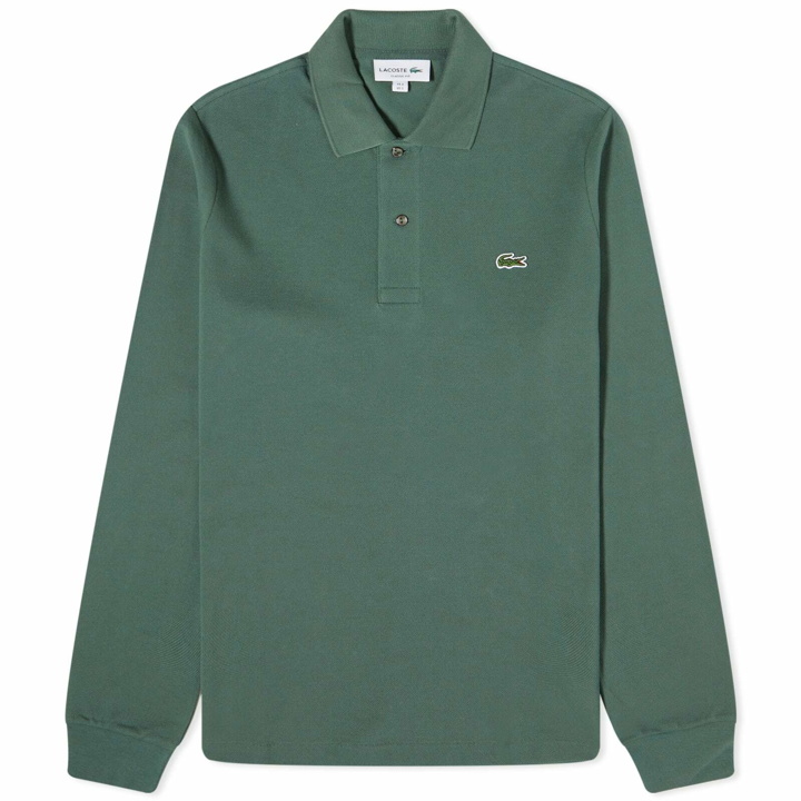 Photo: Lacoste Men's Classic L13.12 Long Sleeve Polo Shirt in Sequoia