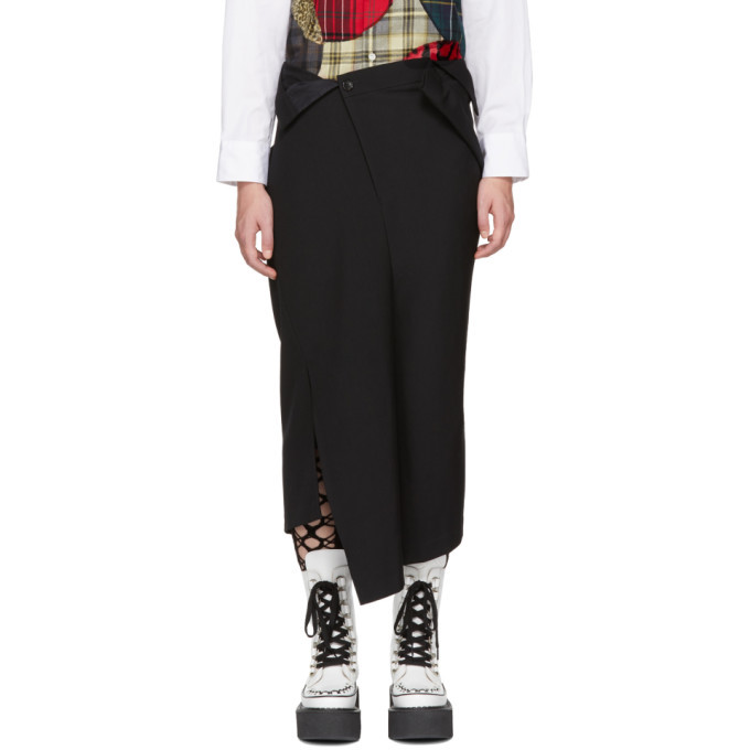 Photo: Junya Watanabe Black Twisted Side Slit Trousers