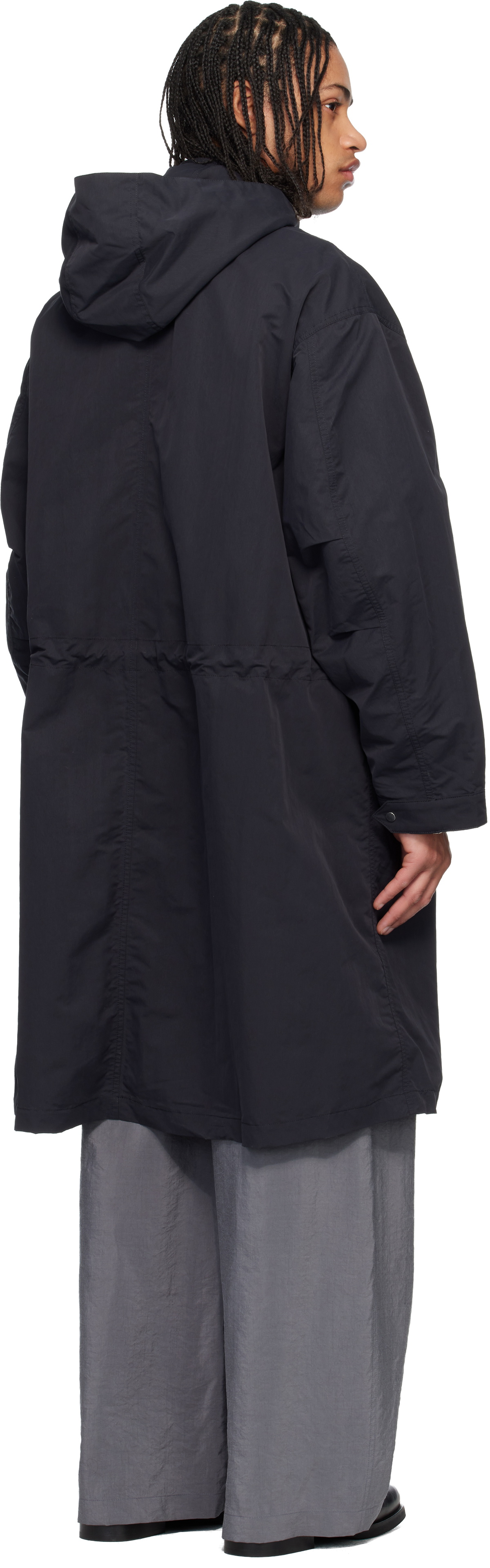 Studio Nicholson Navy Lotus Coat