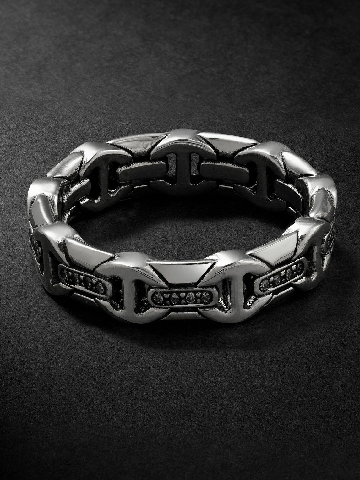 HOORSENBUHS - Wall Dame Sterling Silver Diamond Ring - Silver