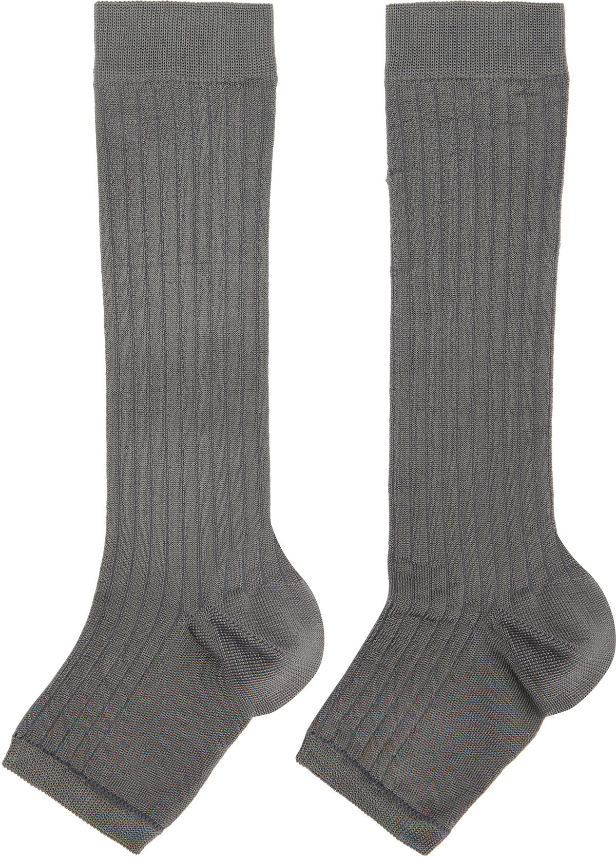 Swedish Stockings SSENSE Exclusive Gray Long Toeless Socks