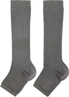 Swedish Stockings SSENSE Exclusive Gray Long Toeless Socks