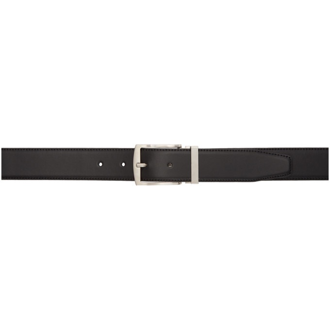 Photo: Giorgio Armani Black and Navy Reversible Leather Belt