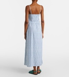Velvet Senara striped cotton-blend maxi dress