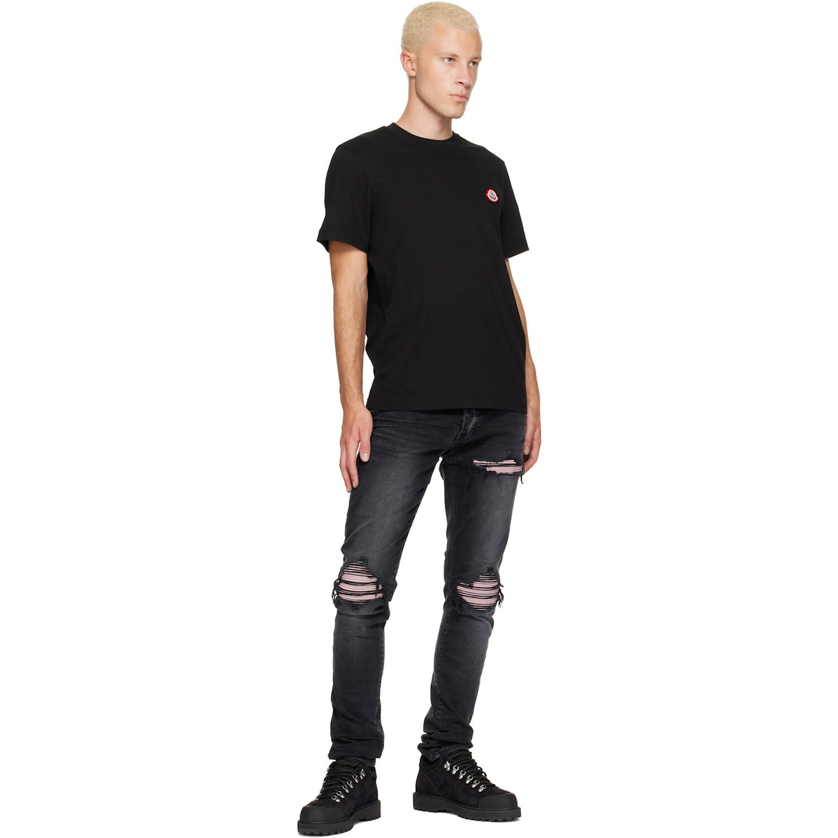 Moncler Black Logo Cotton Jersey T-Shirt