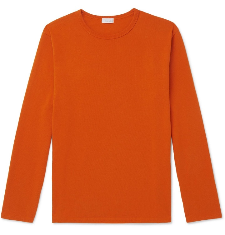 Photo: nanamica - Coolmax Cotton-Blend Jersey T-Shirt - Orange