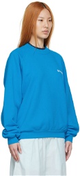 Sunnei Blue Cotton Sweatshirt