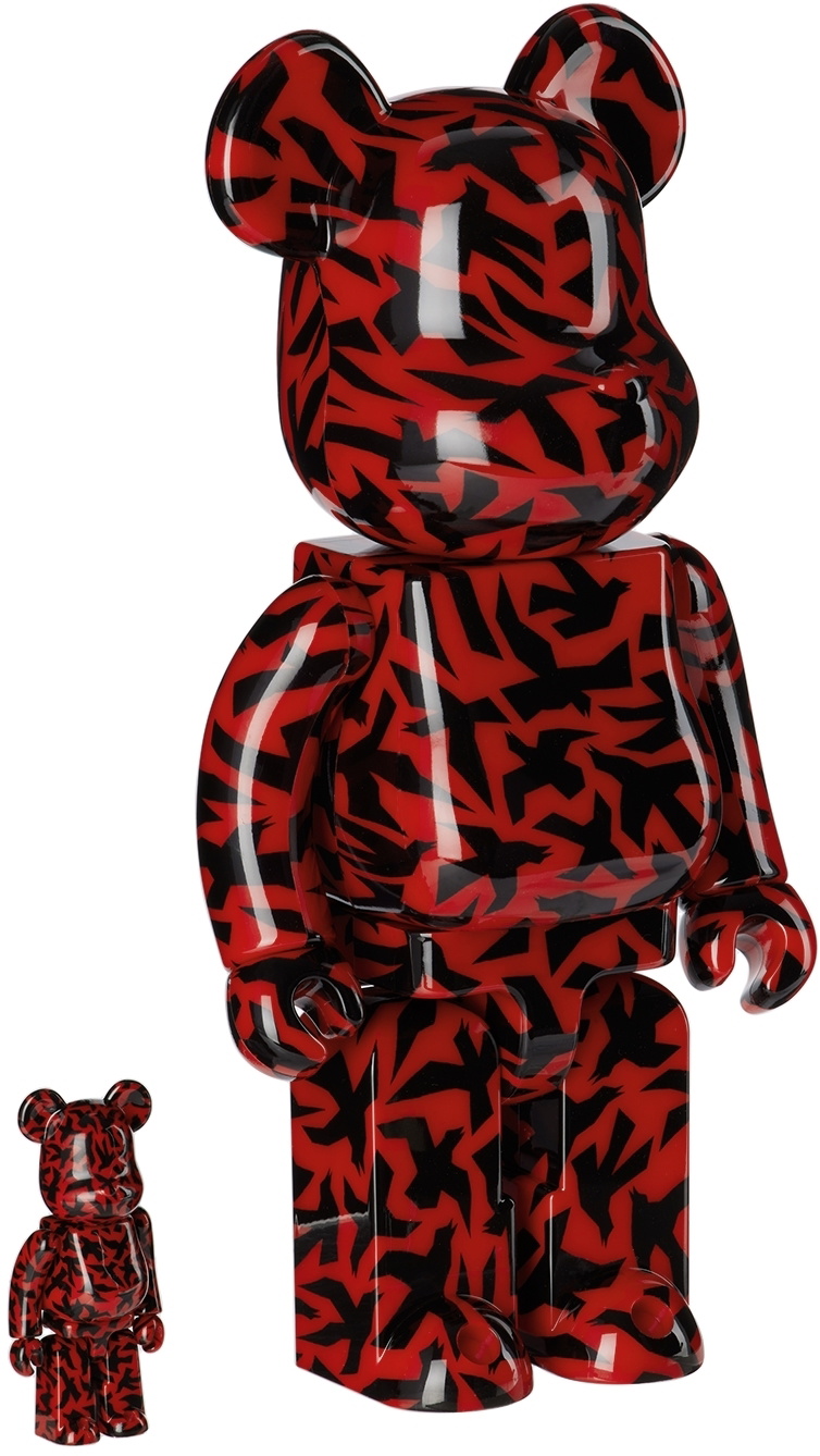 MEDICOM TOY Black & Red The Birds 100％ & 400% Bearbrick