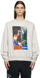 Heron Preston Grey Split Herons Sweatshirt