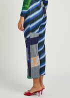 Pleats Please Issey Miyake City College Printed Woven Pleated Trousers Grey