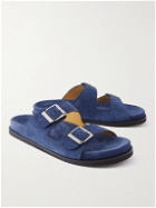 Mr P. - David Regenerated Suede by evolo Sandals - Blue