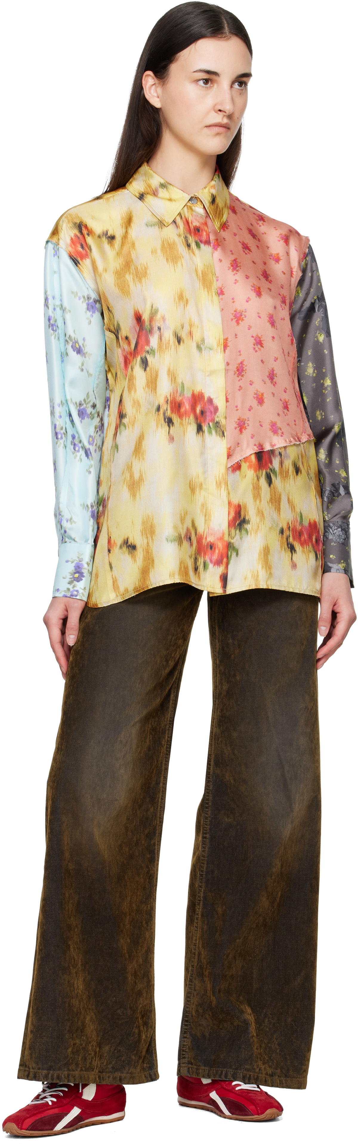 GANNI Multicolor Multi Printed Silk Shirt