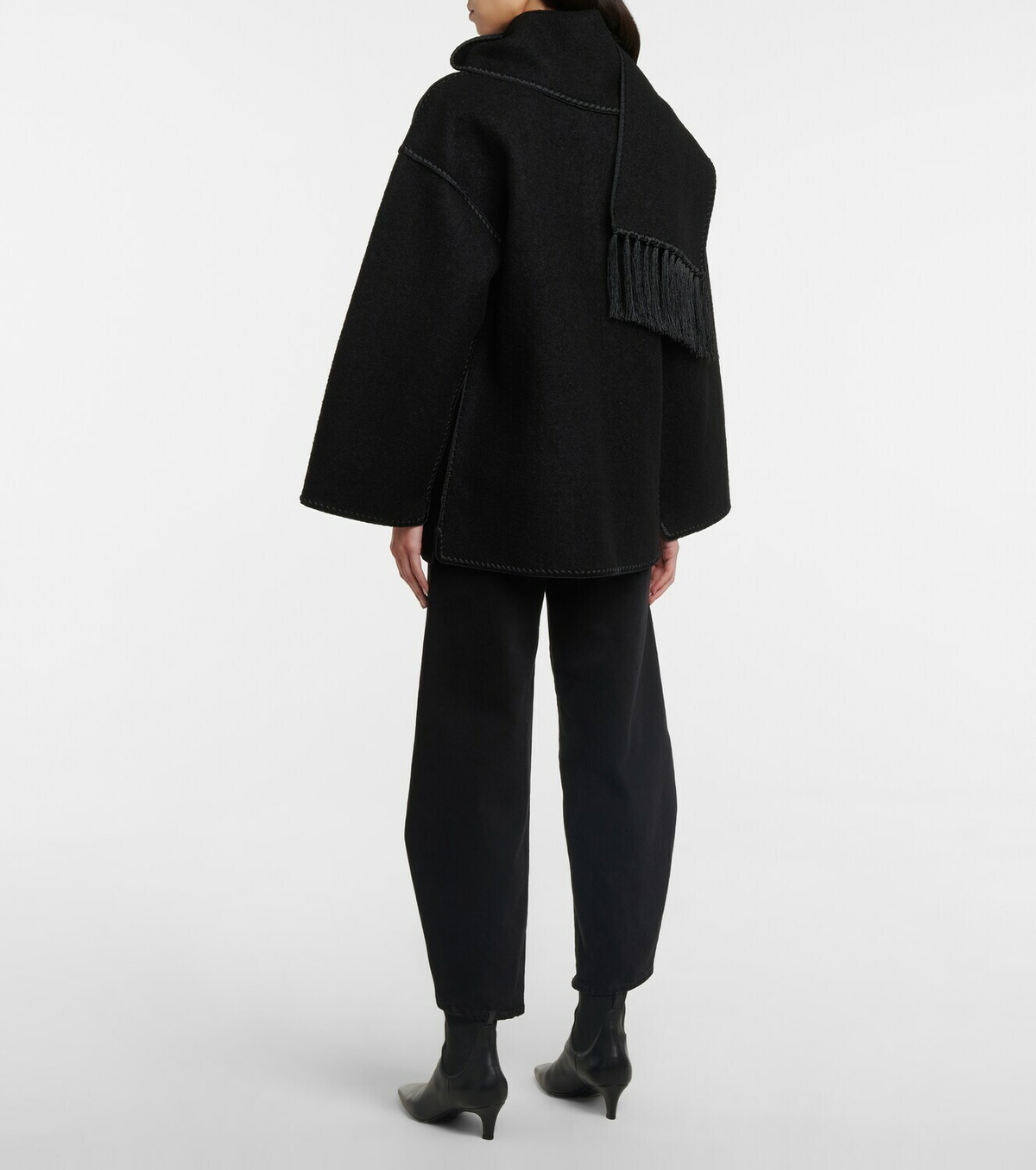 Toteme Embroidered wool-blend scarf jacket Toteme