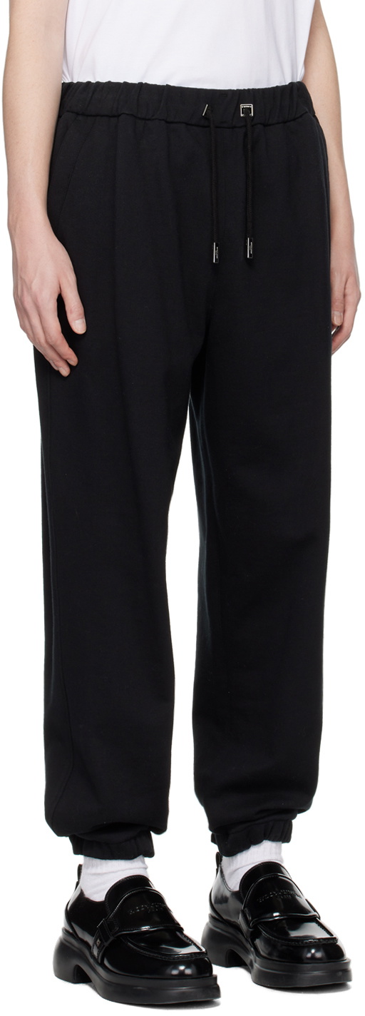 Wooyoungmi Black Embroidered Sweatpants