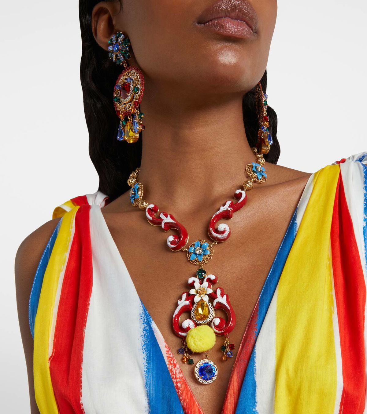 Dolce&Gabbana Embellished pedant necklace