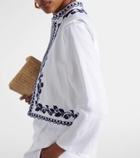 Loro Piana Dabney embroidered linen vest