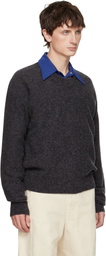 LEMAIRE Black Boxy V Neck Sweater