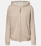 Brunello Cucinelli Monili cotton and silk-blend hoodie