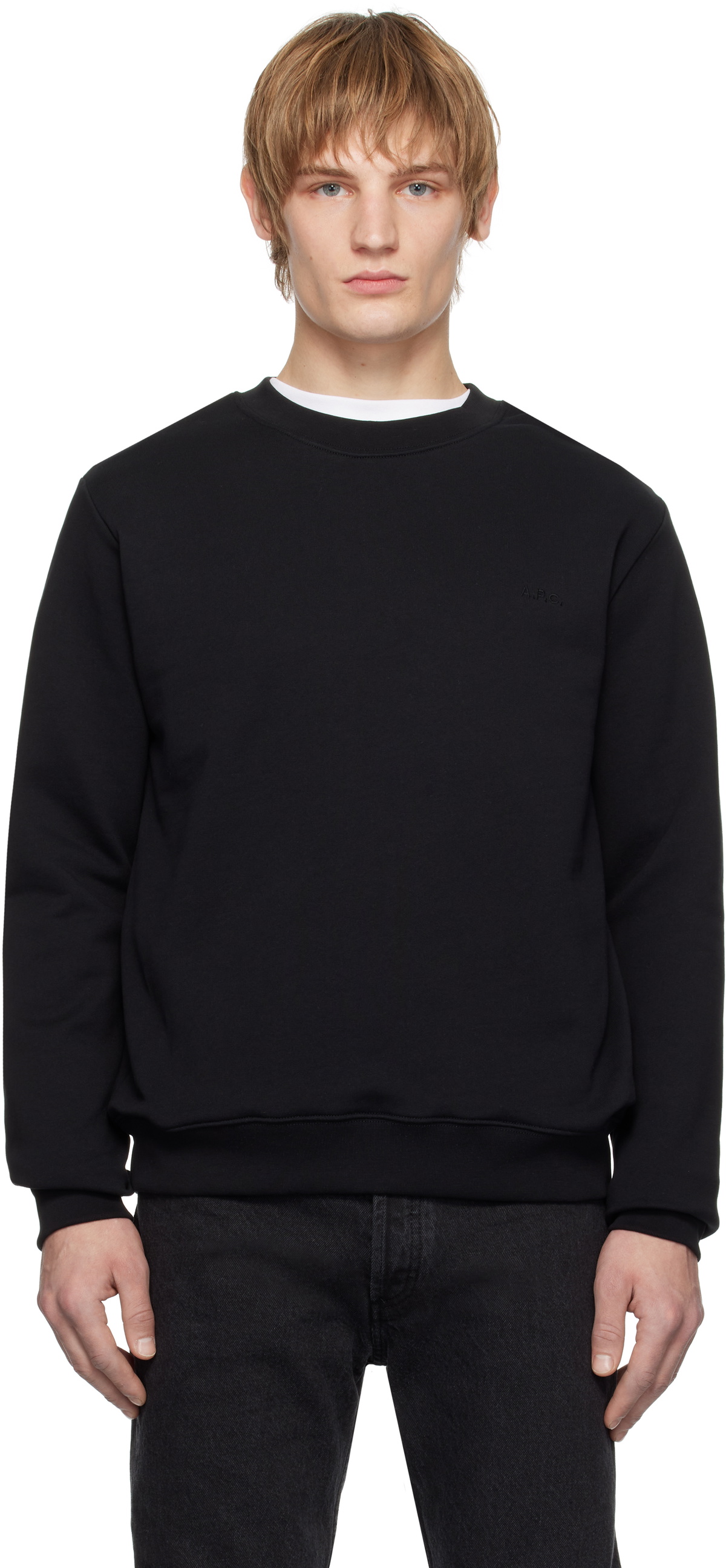 A.P.C. Black Standard 'A.P.C.' Brodé Sweater A.P.C.