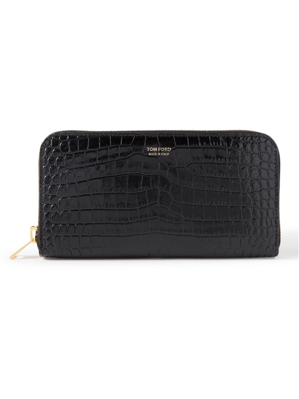 Photo: TOM FORD - Croc-Effect Leather Wallet
