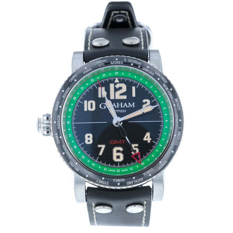 Graham Fortress City Gmt Automatic Black Dial Mens Watch 2FOBC.G04A