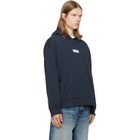 MM6 Maison Margiela Navy Unbrushed Cotton Hoodie