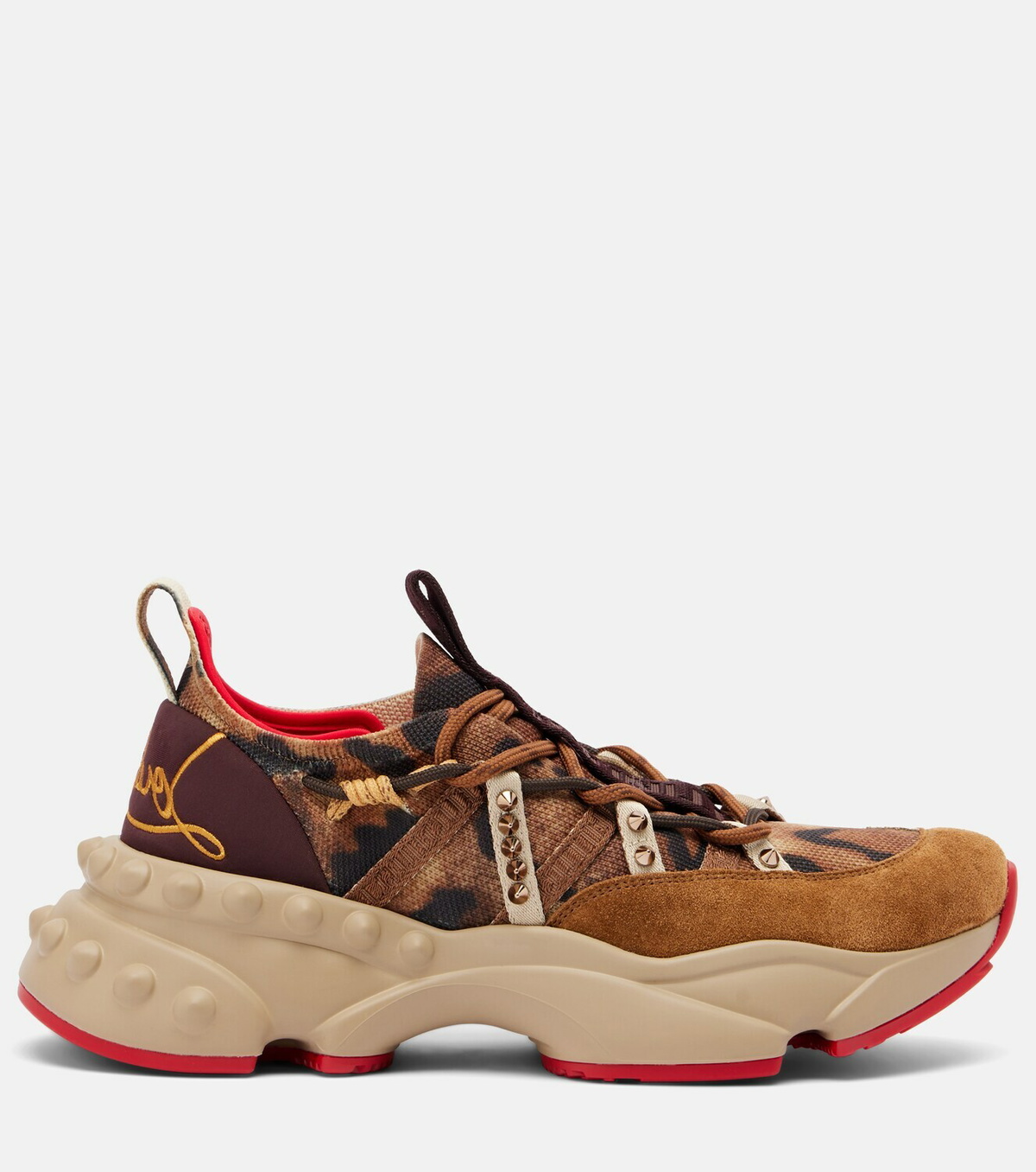 Christian Louboutin Trailrun suede-trimmed sneakers