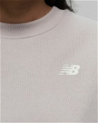 New Balance Linear Heritage Brushed Back Fleece Crewneck Grey - Womens - Sweatshirts