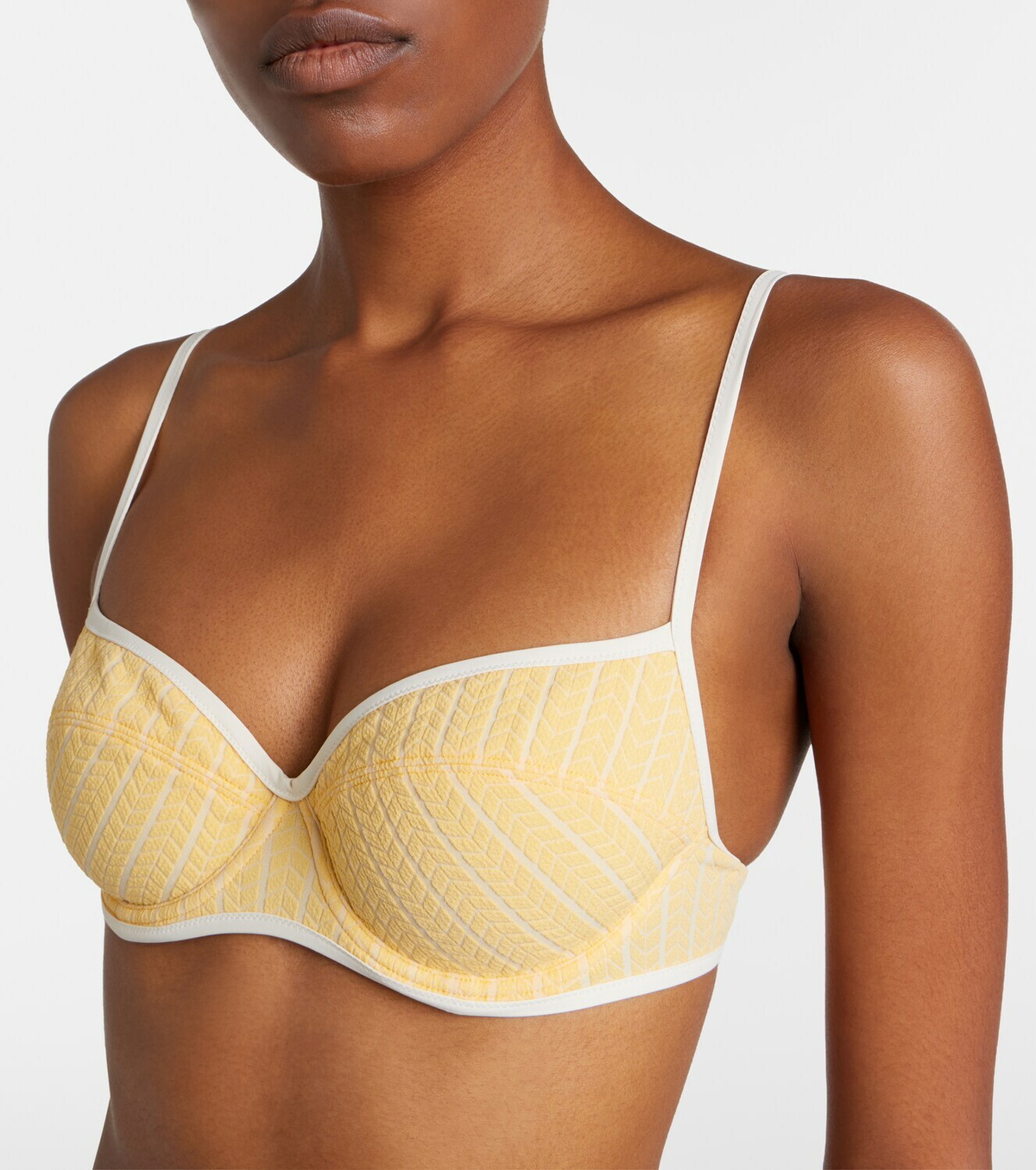 Eres Coconut striped bikini top