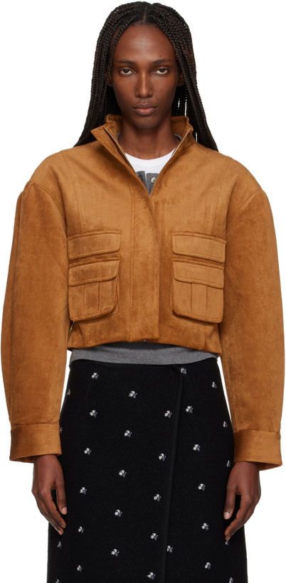 Photo: SHUSHU/TONG Tan 3D Pocket Wide-Sleeve Jacket