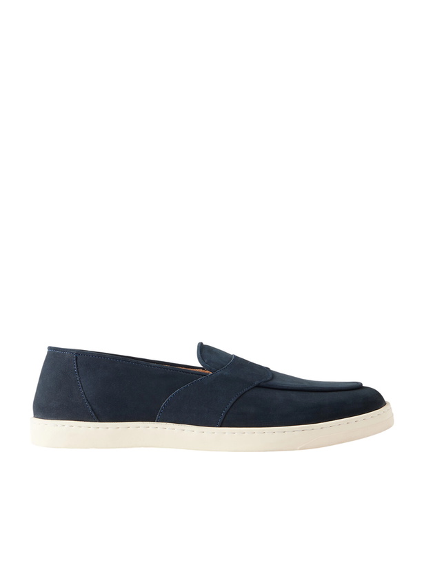 Photo: George Cleverley - Joey Nubuck Penny Loafers - Blue
