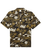 Go Barefoot - Convertible-Collar Printed Cotton Shirt - Black