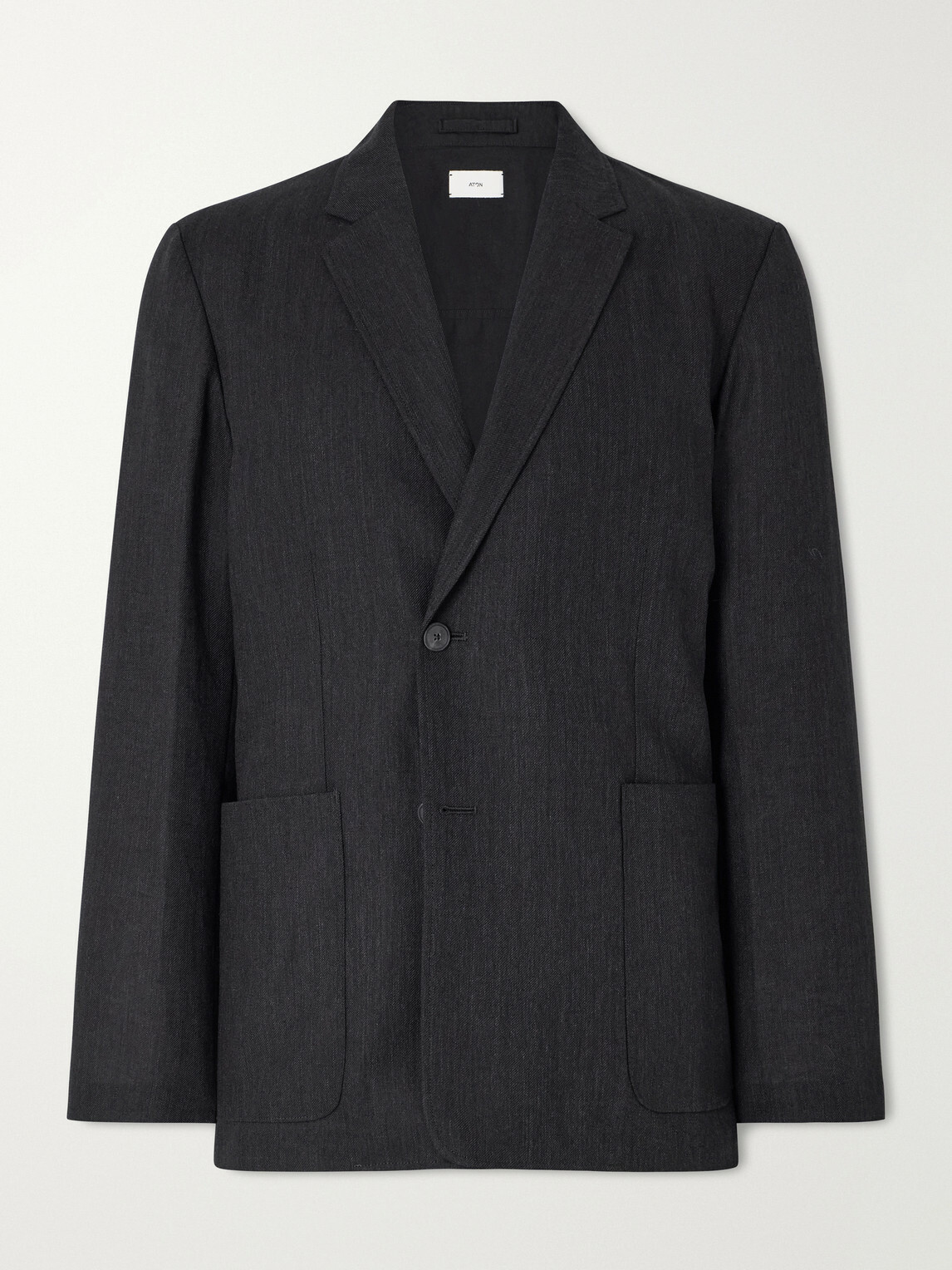 ATON - Linen and Wool-Blend Suit Jacket - Black