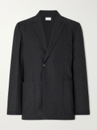 ATON - Linen and Wool-Blend Suit Jacket - Black
