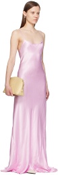 Victoria Beckham Pink Low Back Maxi Dress