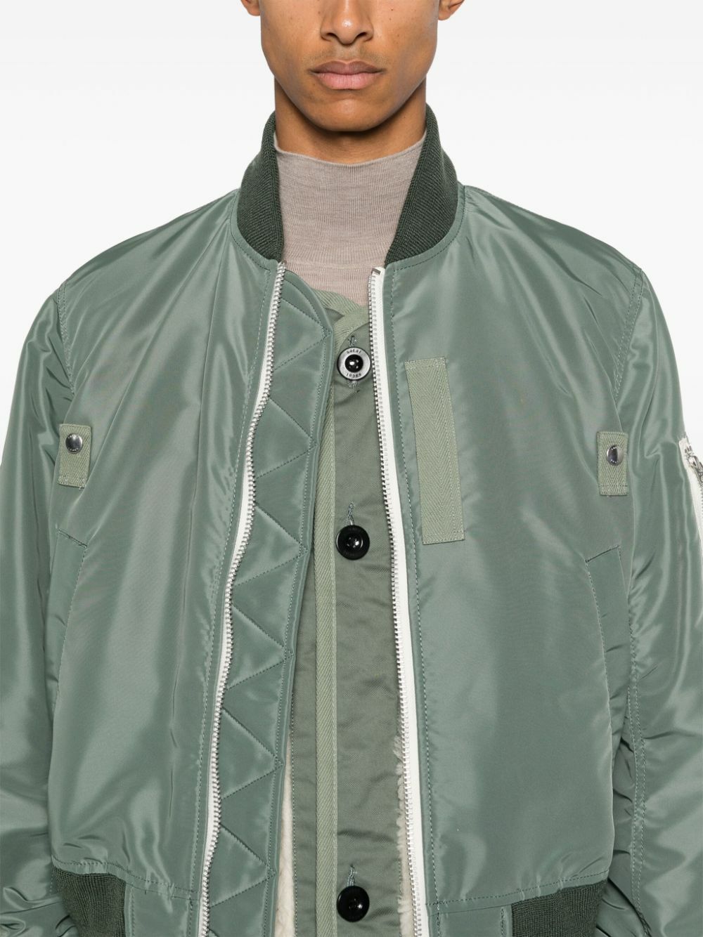 SACAI - Bomber Jacket With Stitching Sacai