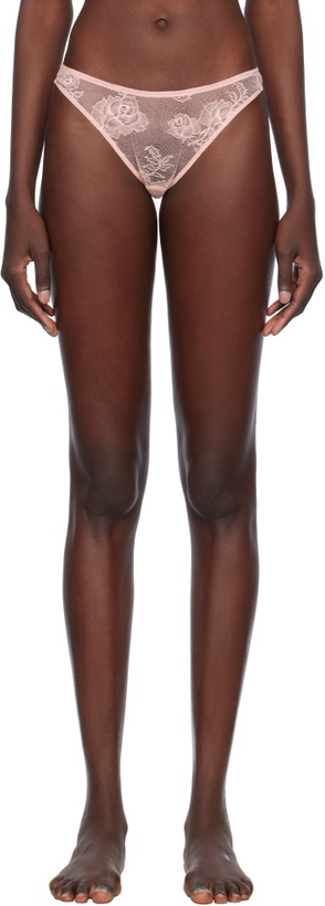 Photo: Fleur du Mal Pink Bouquet Lace Cheeky Briefs