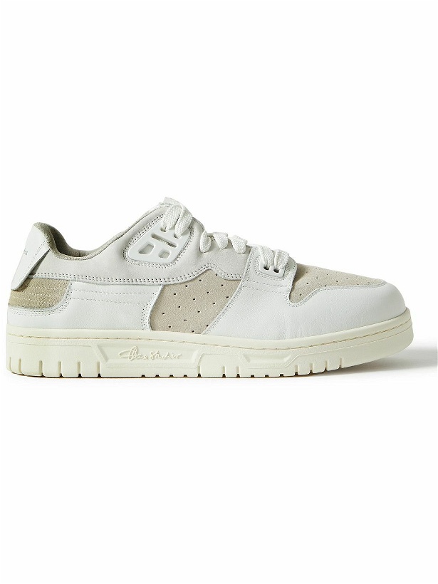 Photo: Acne Studios - Suede, Nubuck and Leather Sneakers - White